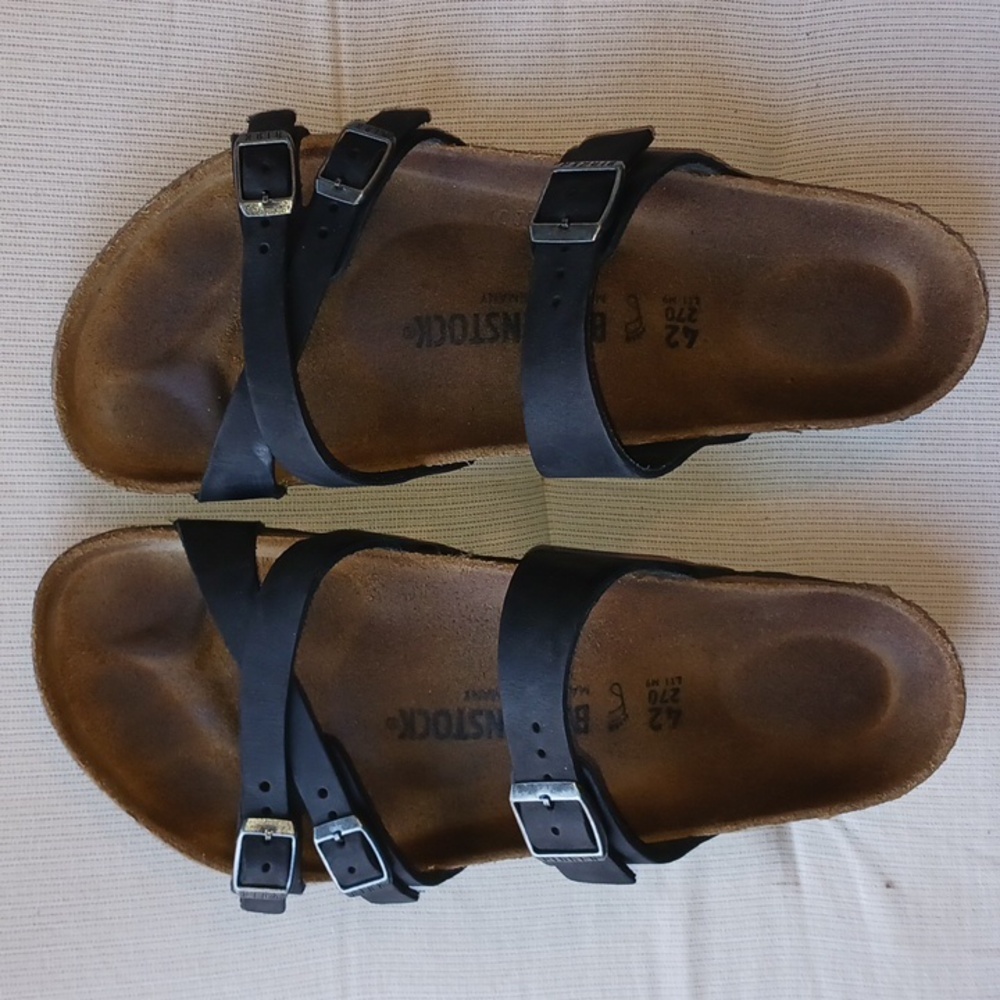 Birkenstock~ Franca Footbed Sandal in black